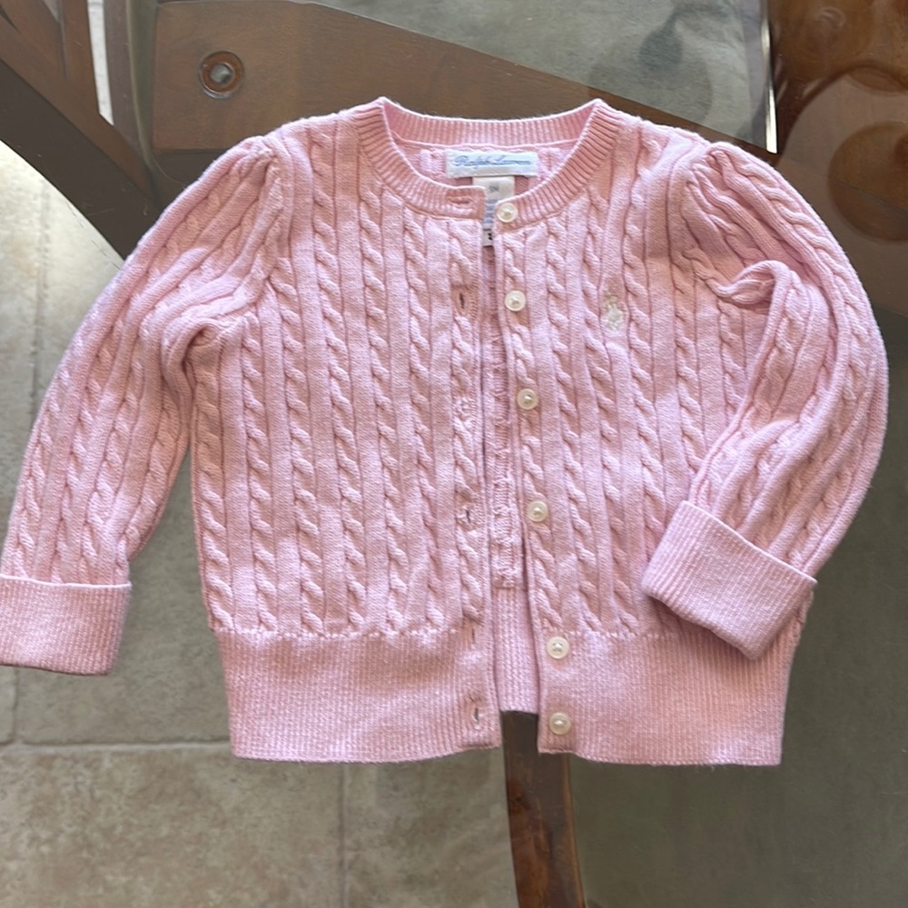 Ralph Lauren Cable Knit Button down sweater